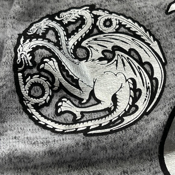 Game Of Thrones Lounge Gray Silver Sweatshirt Top Soft Stretchy Cozy Pajamas Top - Picture 3 of 11